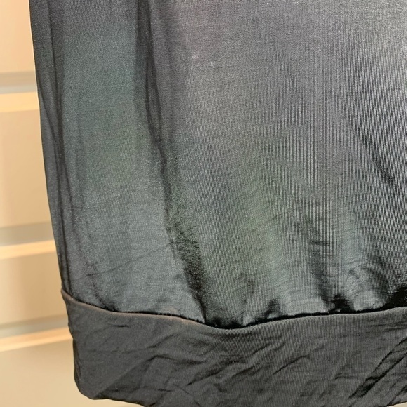 𝅺max Coco Women's Large Black Bodycon T Shirt Dress Rushed Side Stretchy - Picture 7 of 12